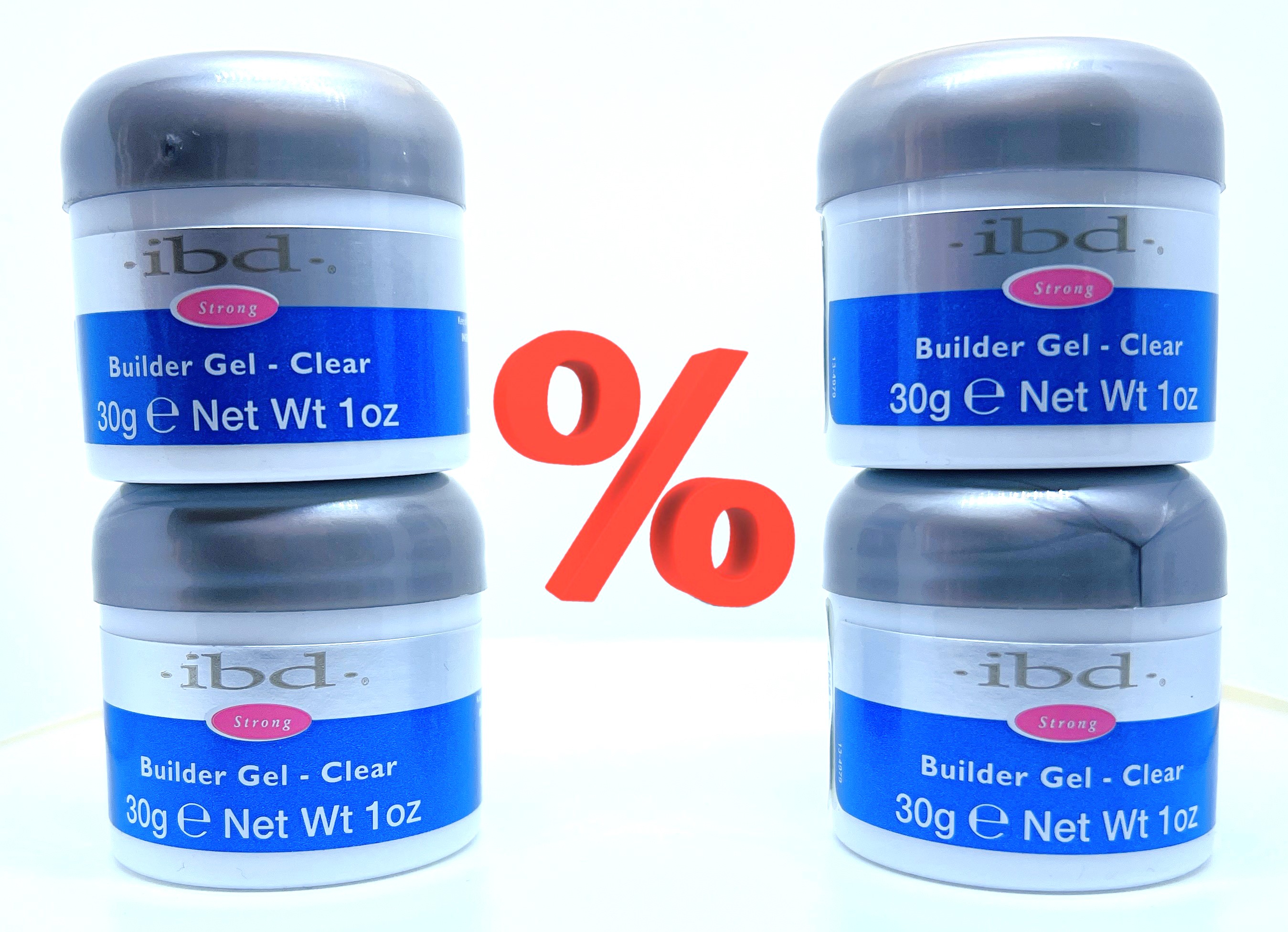 IBD Builder Gel Clear 30 g 4er Set